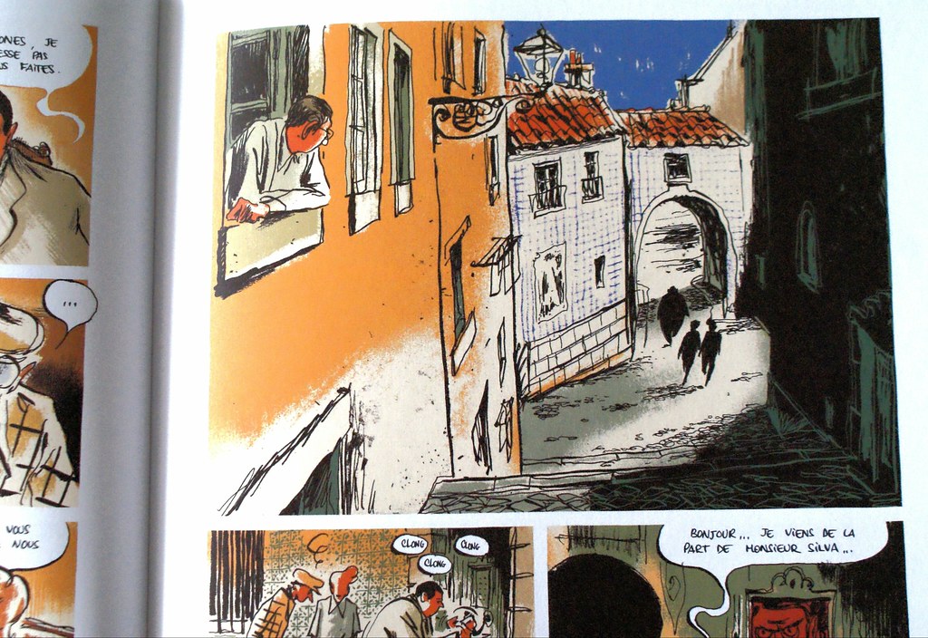 Rue de Lisbonne dans la BD ou roman graphique "Peirera prétend" de Pierre-Henry Gomont.