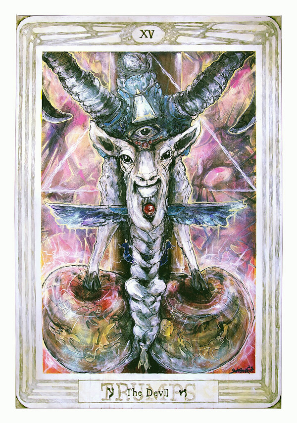 Painting Thoth Tarot The Devil Card