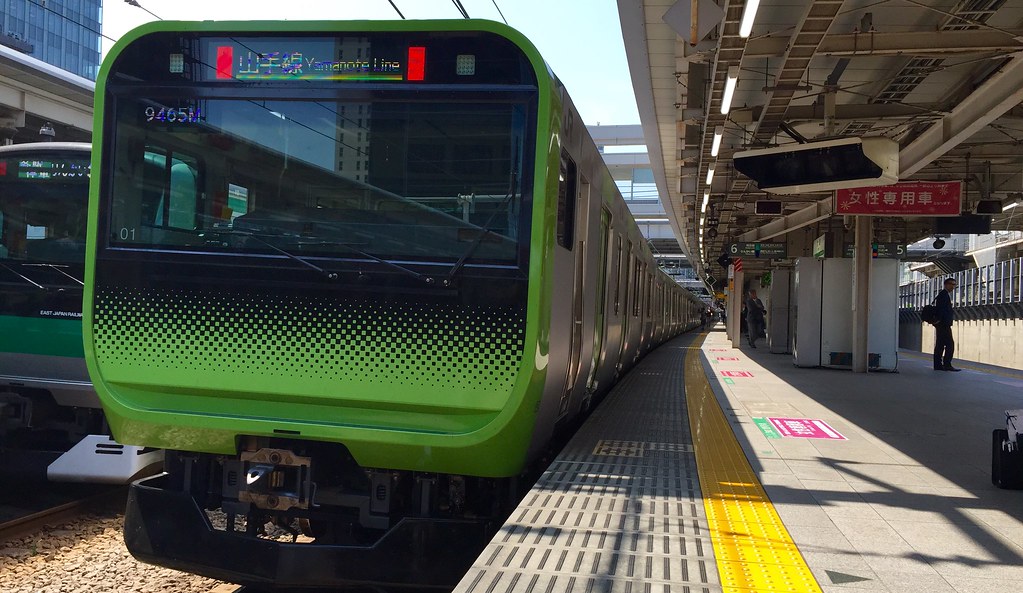 New JR Yamanote Line train. Planned debut Autumn 2015. No paper ads, all digital displays!!!