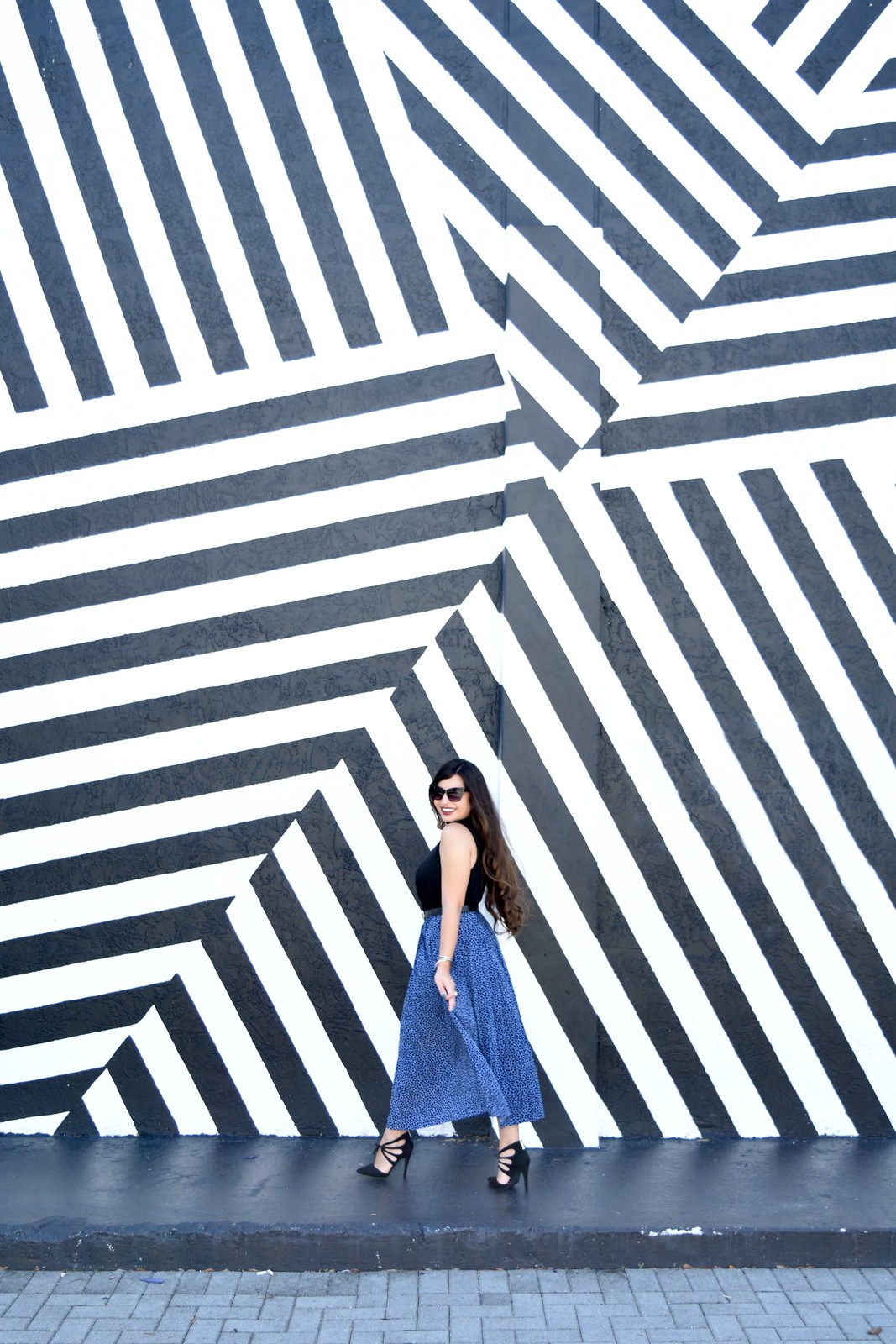 The Wynwood Building black and white stripes
