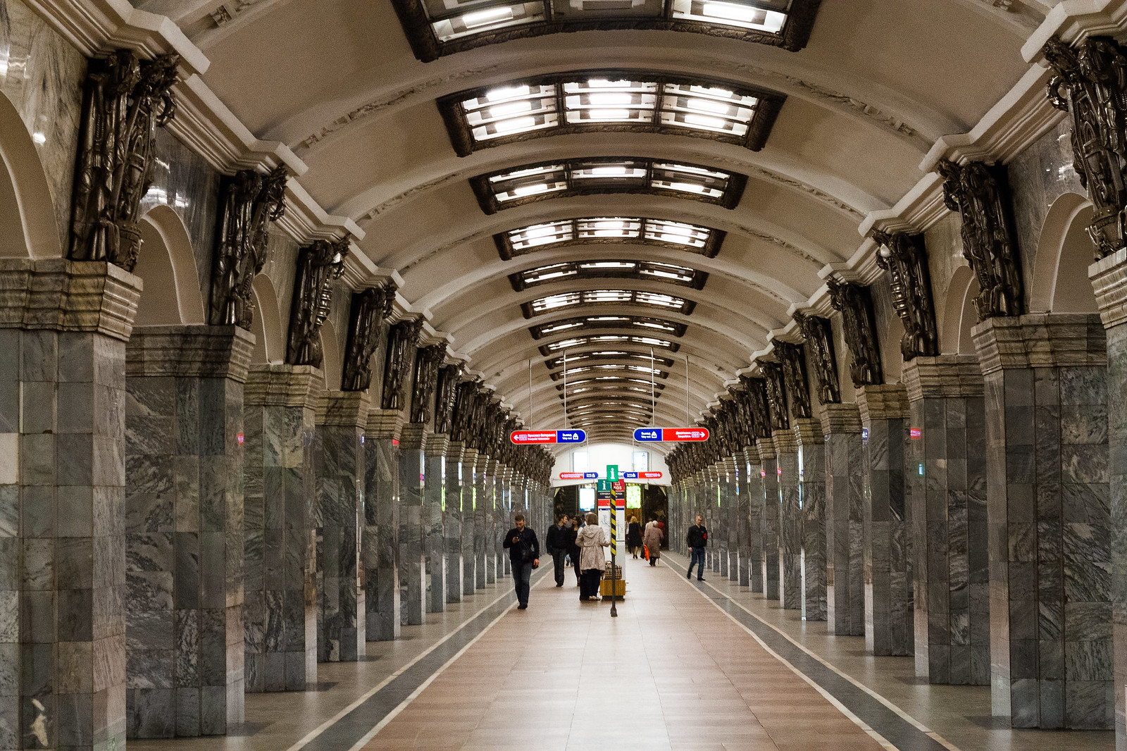 The St Petersburg Metro is one of the most beautiful underground railway systems we have ever encountered. First opened in 1955, the metro of Saint Petersburg, Russia is one of the busiest in the world with five subway lines, 67 stations, over 3.000 trains and 2.5 million passengers a day.