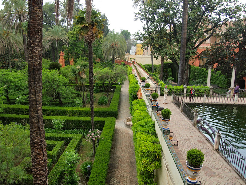 Alcazar gardens in Seville