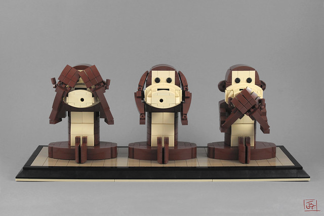 Three wise monkeys - Trois singes de la sagesse