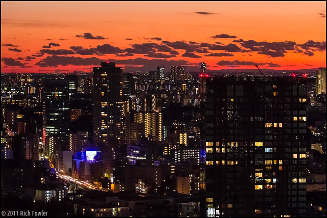 Tokyo Skyline at Sunset from Tokyo Tower