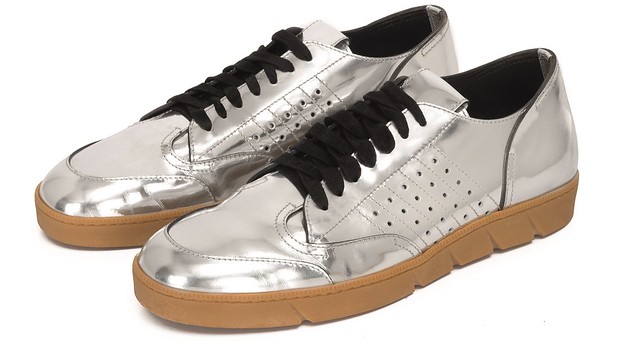 Silver mirror sneakers