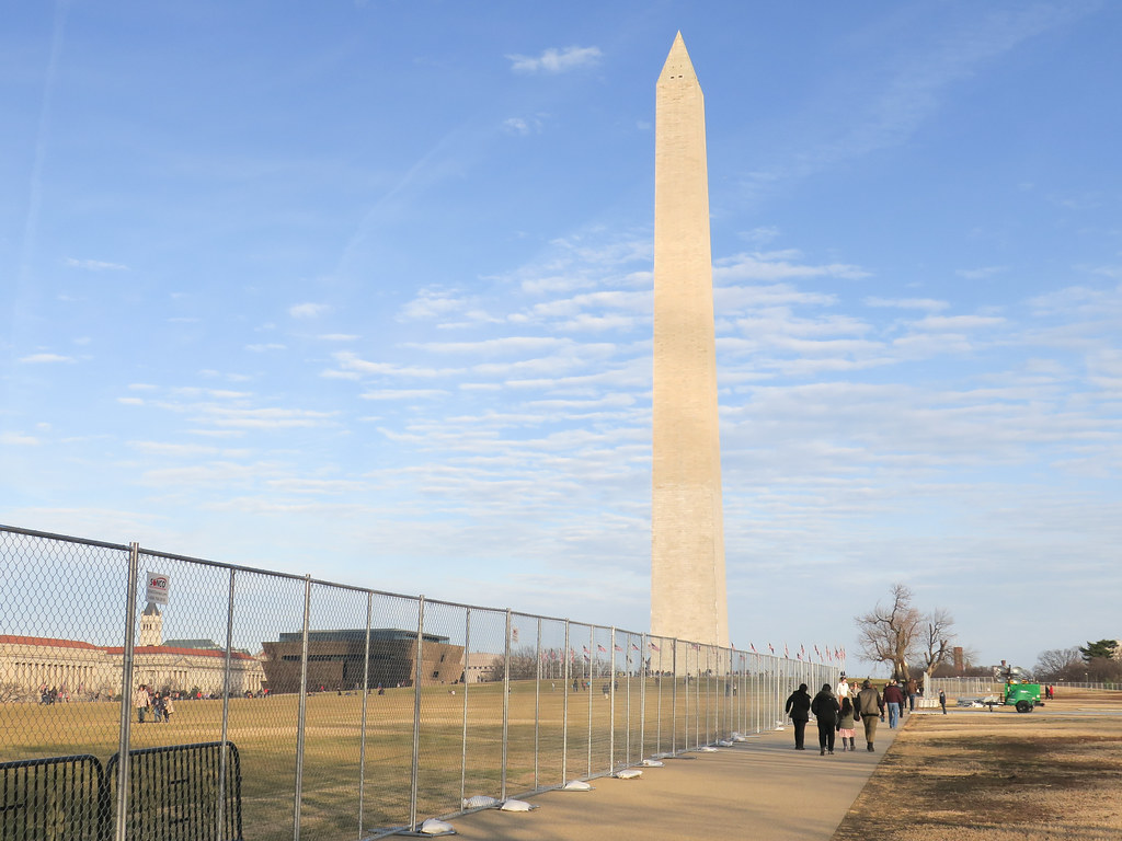 fenced in at the Washington Monument
