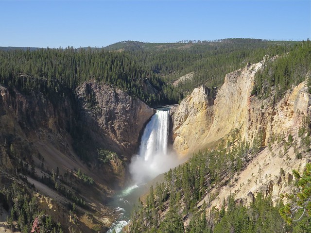 Upper Falls at Yellowstone National Park in Park County, WY 04