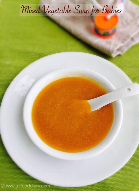 Mixed Vegetable Soup for Babies