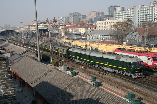 China Railway DF11Z series near Beijing station, Beijing, China /Feb 2, 2017