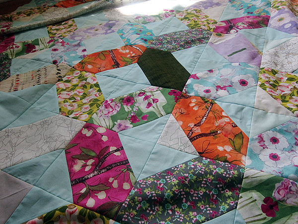 Vignette Lattice quilt top