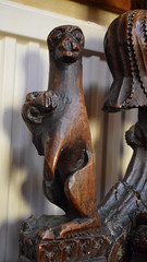 bench end: otters? (15th Century)