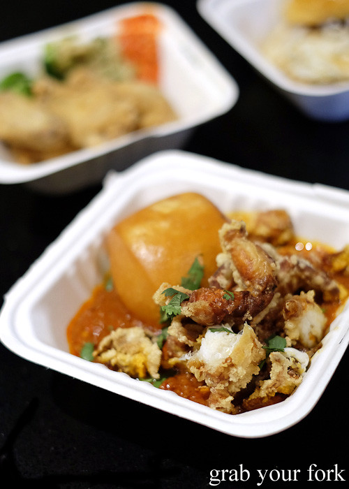 Soft shell crab with chilli sauce and mantou from Yang's Malaysian Food Truck in Sydney