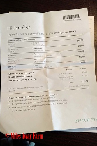 Stitch Fix Pricing Sheet