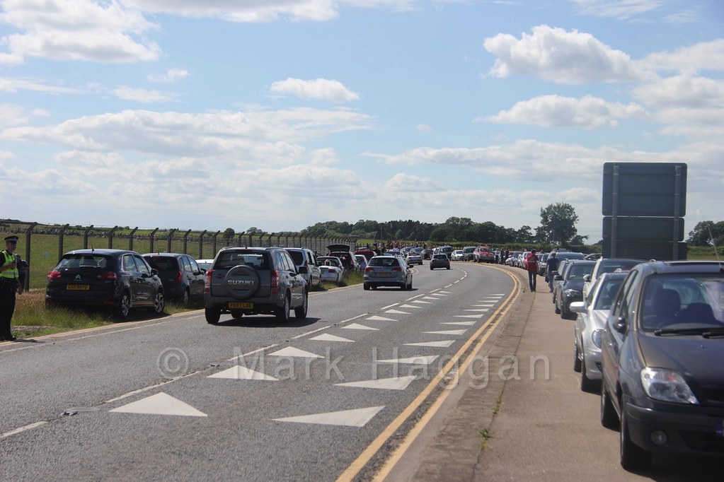 Spectators for the Avro Vulcan XH558 on the Salute to the V-Force tour  at East Midlands Airport