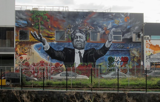 Franco Cozzo mural, Footscray, June 2015