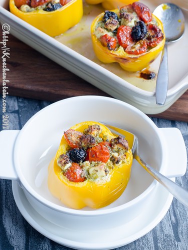 Baked Peppers filled with Tomatoes and Feta (1)