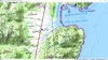 Carte de la région littorale Santa Ghjulia - Portu Novu avec le tracé de la boucle Santa Ghjulia - Ghjuncaghjola