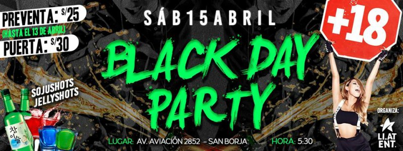 BLACK DAY PARTY | Celebra tu soltería este 15 de abril