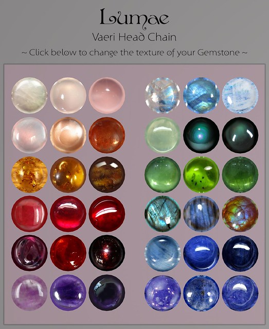 Vaeri Head Chain Gemstone HUD Options