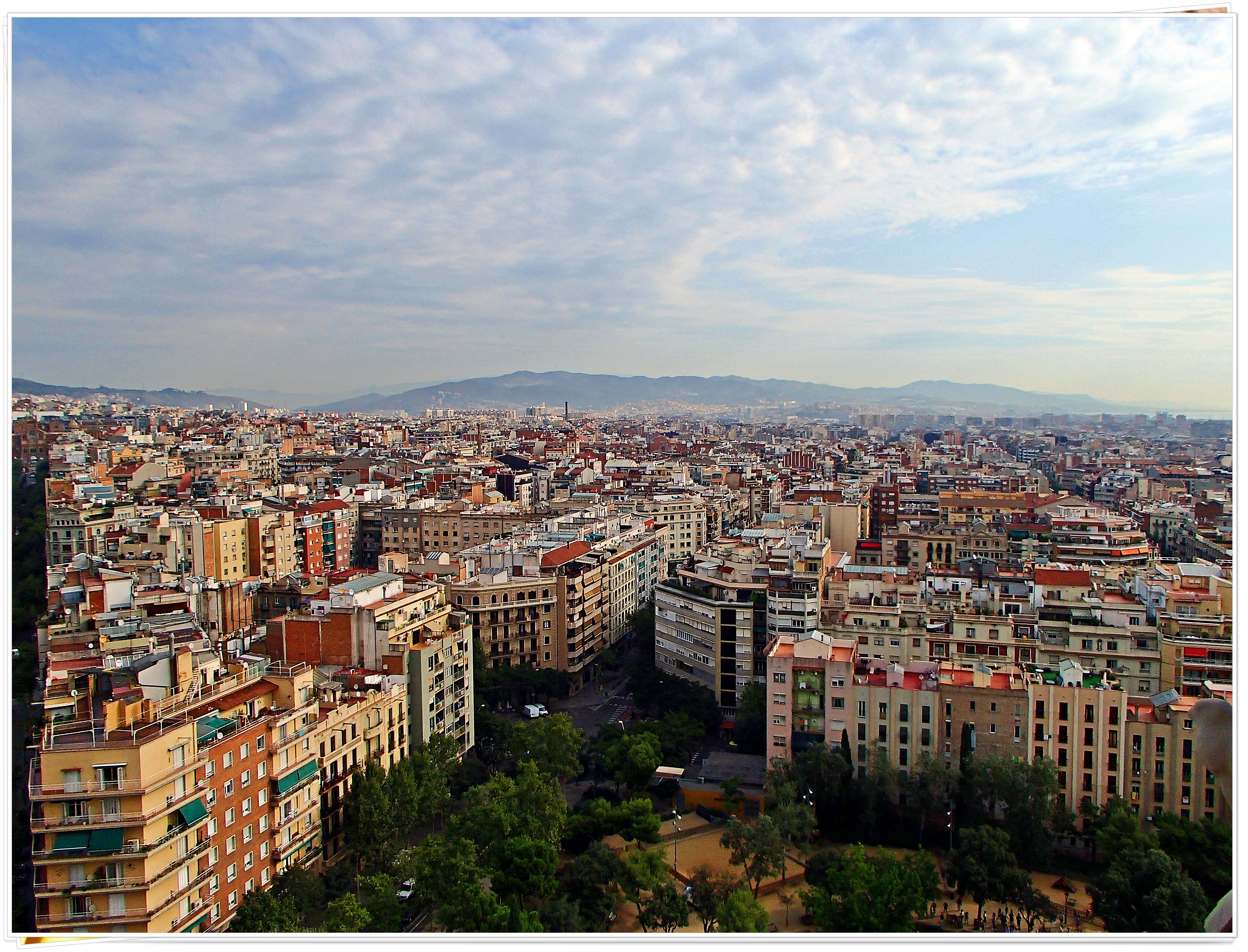Overlooking Barcelona from on top of the Basilica de la Sagrada Familia