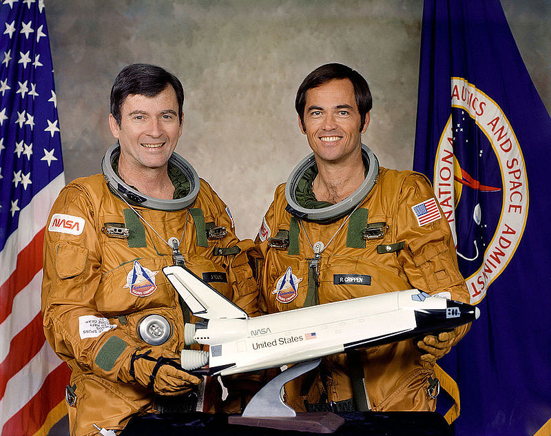 #80sInnovations Space Shuttle Columbia STS-1 April 12, 1981 John W. Young and Robert L. Crippen