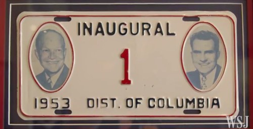 1953 Inaugural license plate