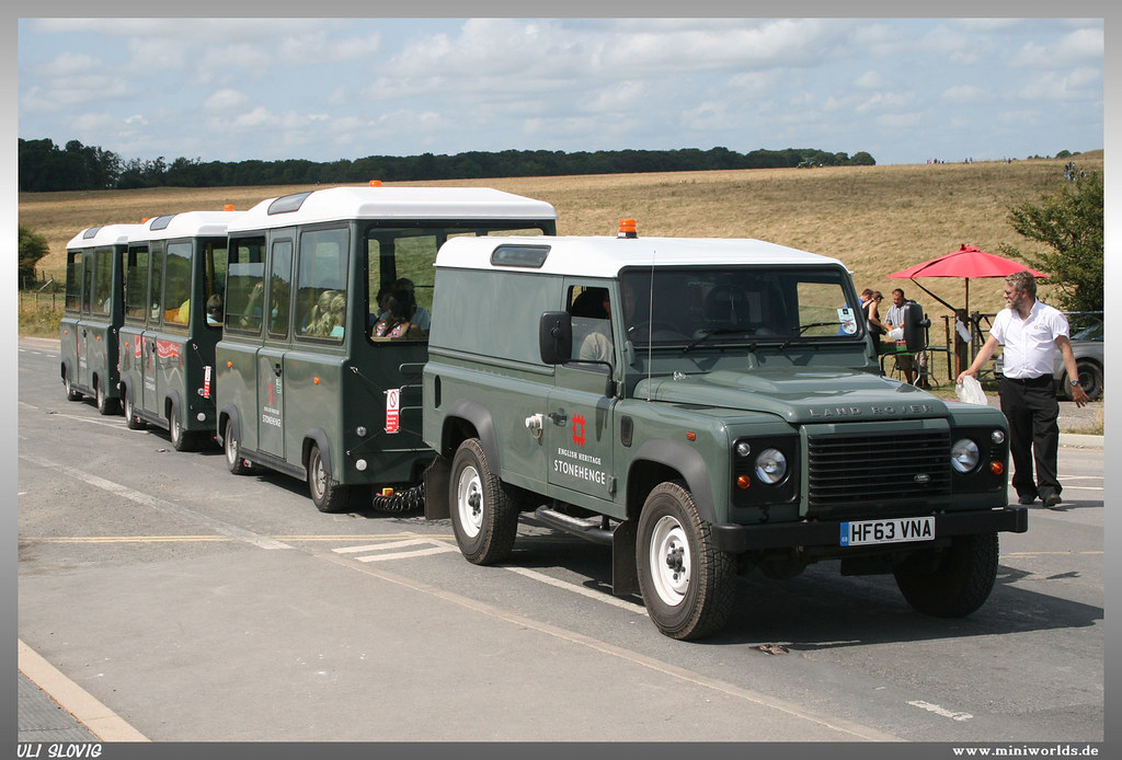 Land Rover Bus to Stonhenge Between the visitor center