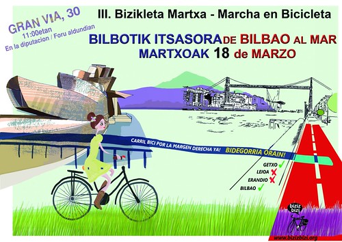 III Marcha Bilbao-Getxo, por el Bidegorri de la Margen Derecha