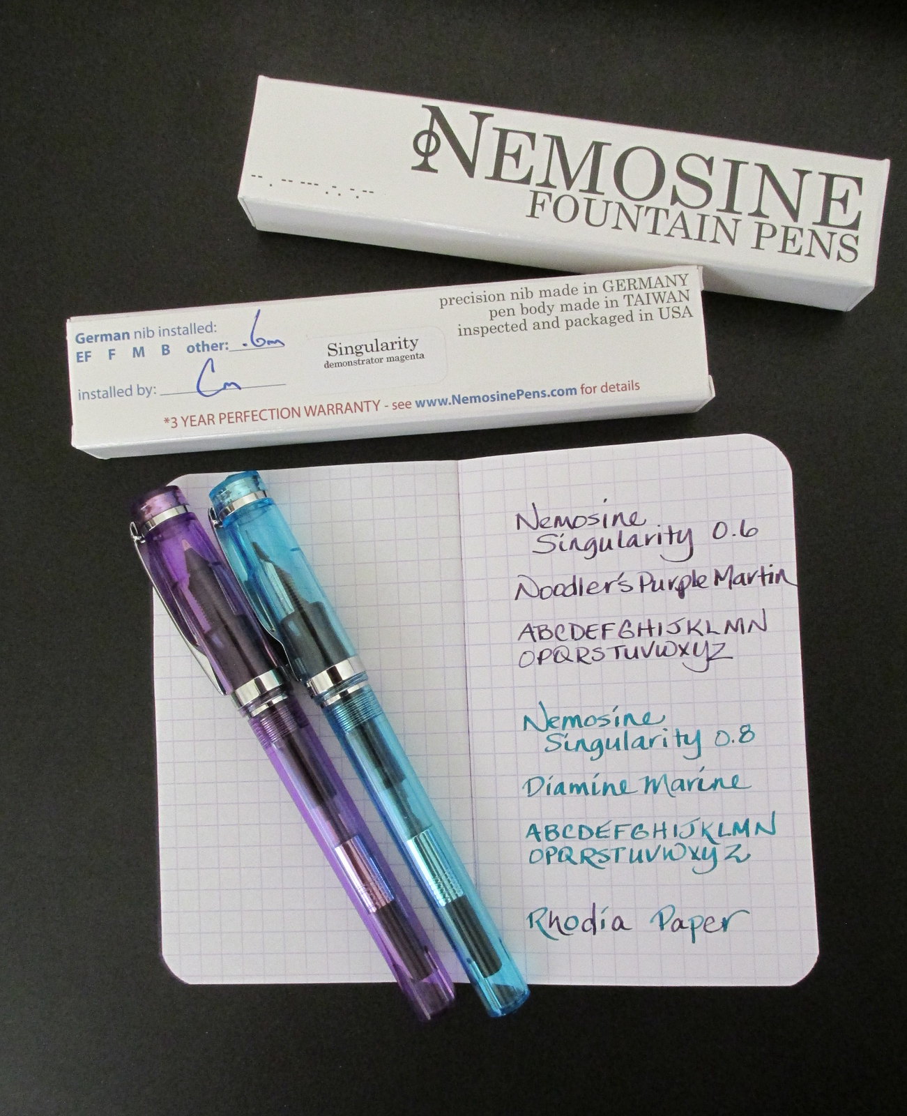 Heerlijk ik wil hanger Nemosine Singularity Fountain Pens | An Inkophile's Blog