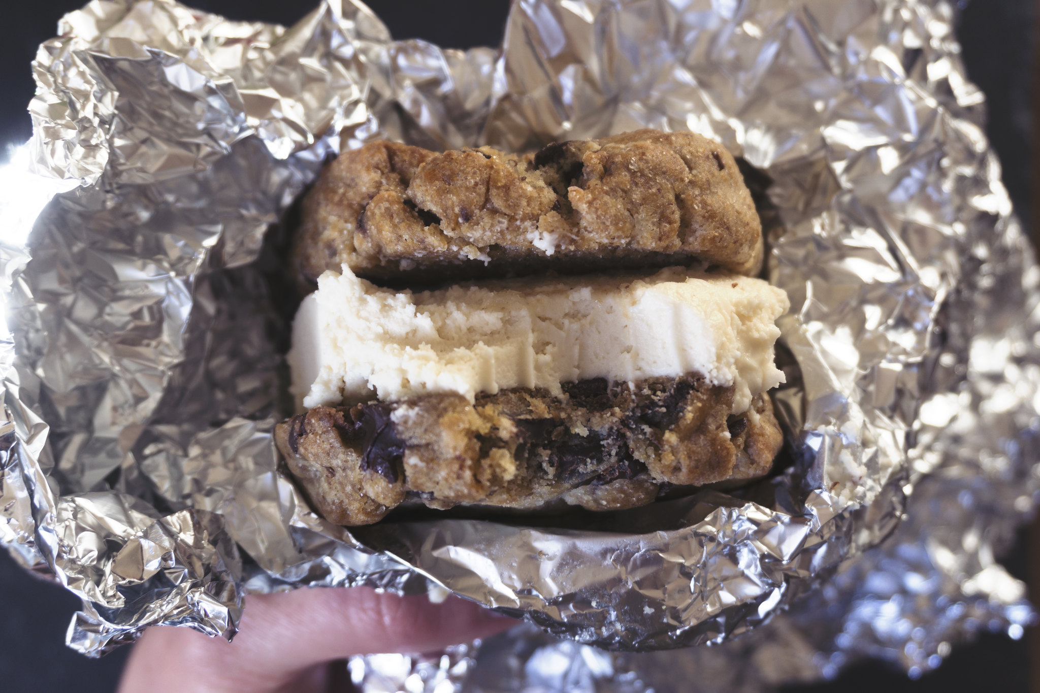 Gluten free vegan cookie sandwich from Cookies and Scream Holloway London