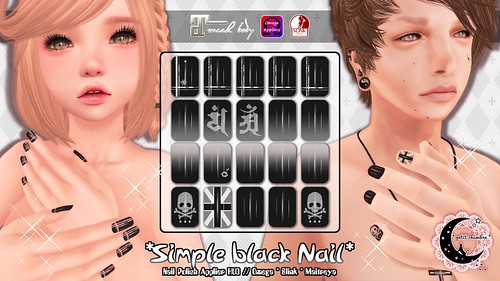 (pc) Simple black Nail [AD]