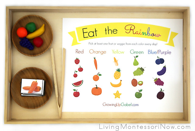 Eat the Rainbow Practical Life and Sorting Activity