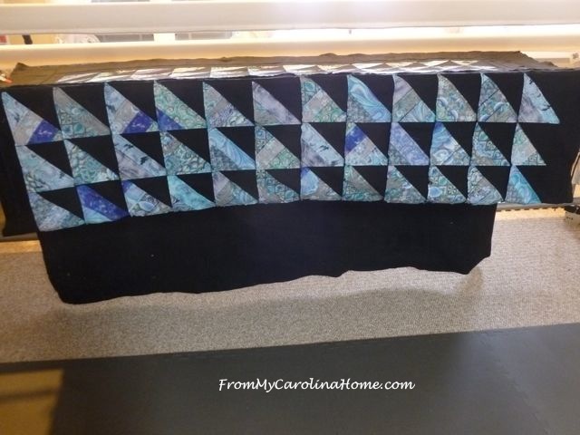 Blue Black and Gold Quilt ~ From My Carolina Home