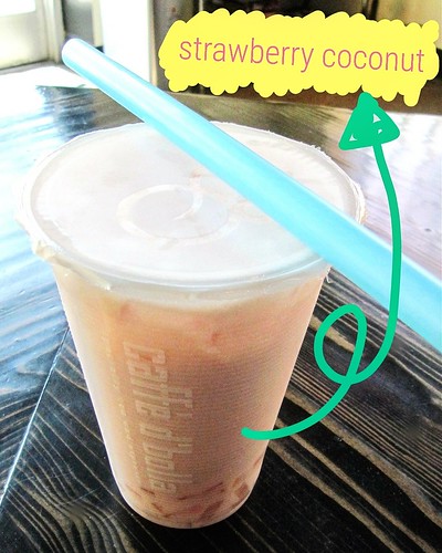starwberry coconut bubble milk tea