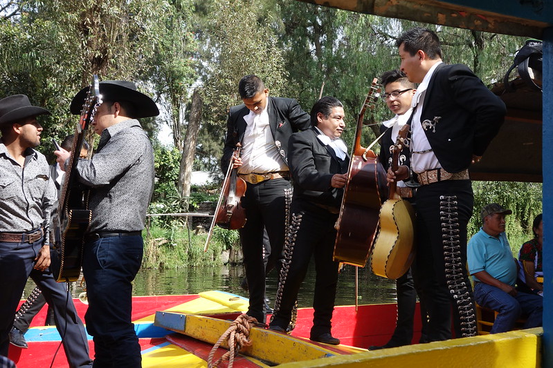 A day trip to the canal network in Mexico City's south can be quite nice. It's pretty aggressively touristy, and the boat trip operators put on quite a hustle, but this *mariachi* band made it worth the trip.