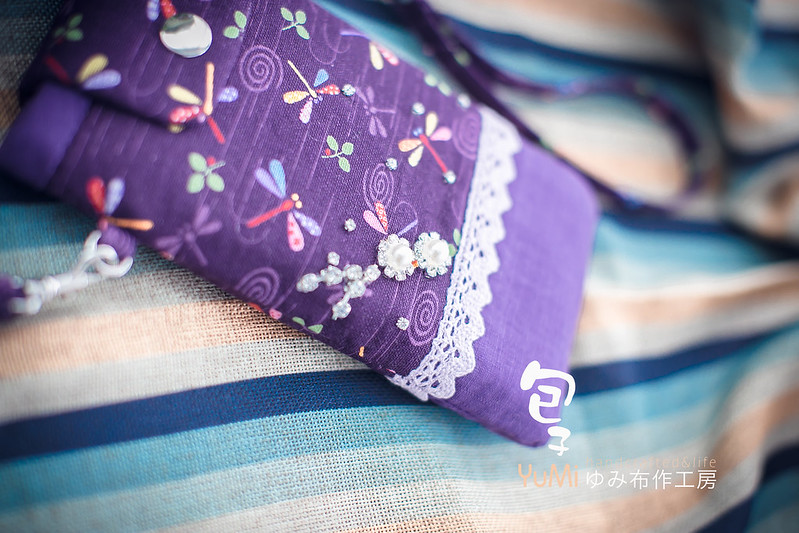 紫色蜻蜓i7手機袋 (1)