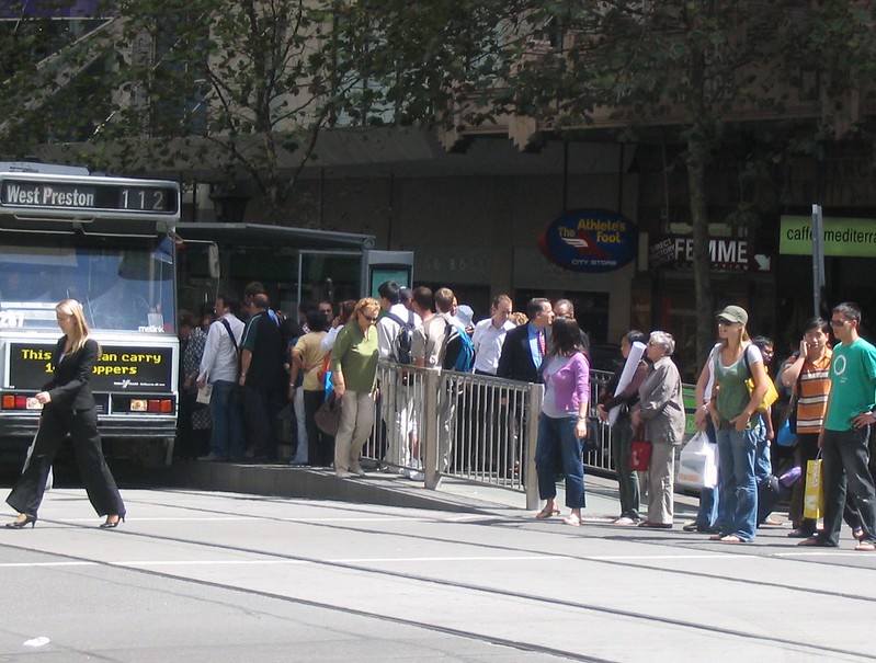 Collins Street/Town Hall tram stop (March 2007)