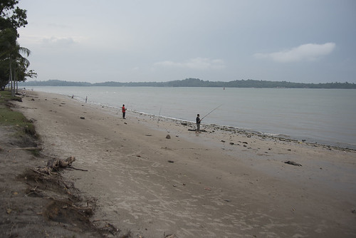 Changi Point beach after oil spill in Johor Strait, Jan 2017