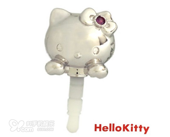 Hello Kitty Swarovski Crystal earphone hole dust dreams 