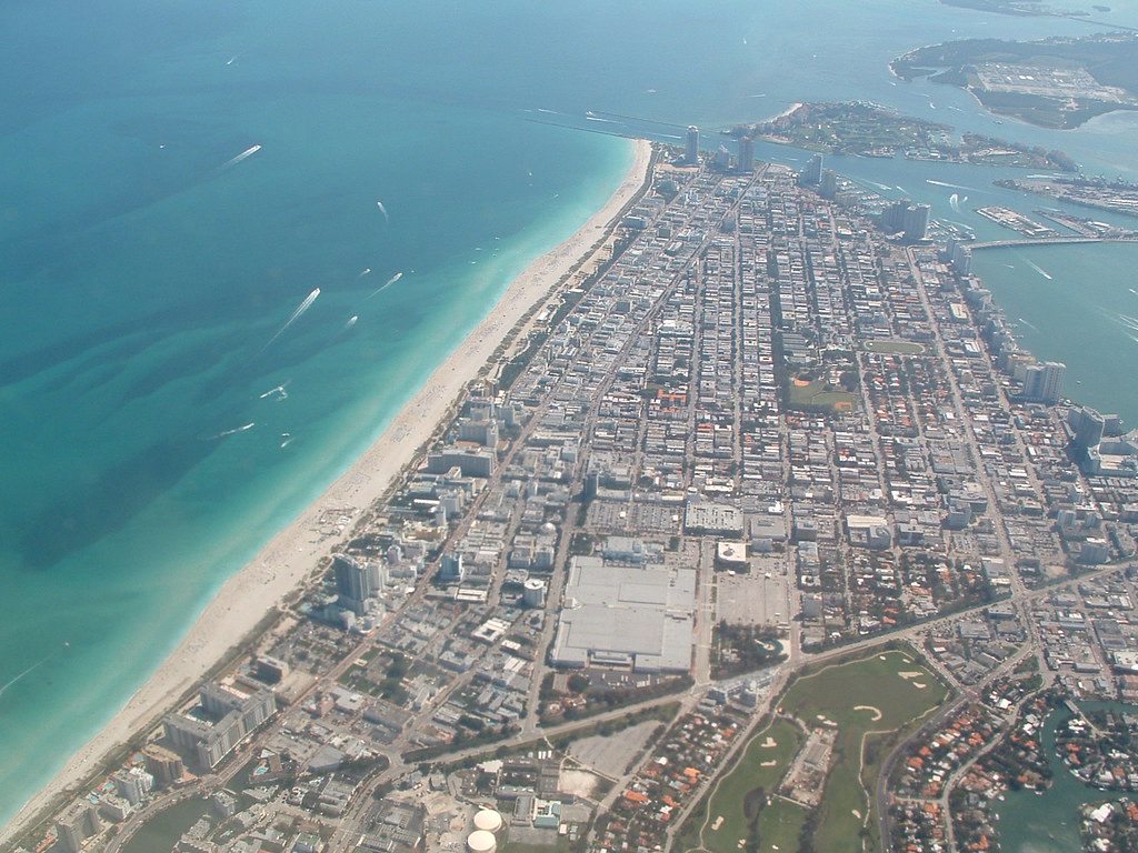 10k' aerial photo of south beach, miami | march, 2005