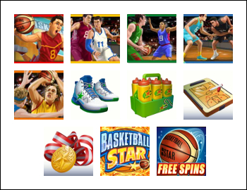 free Basketball Star slot game symbols