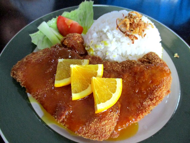 Le Cafe orange pork rice 1