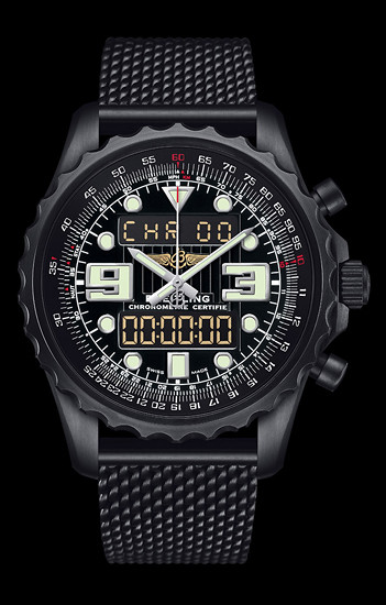 Breitling space black steel automatic chronograph limited edition