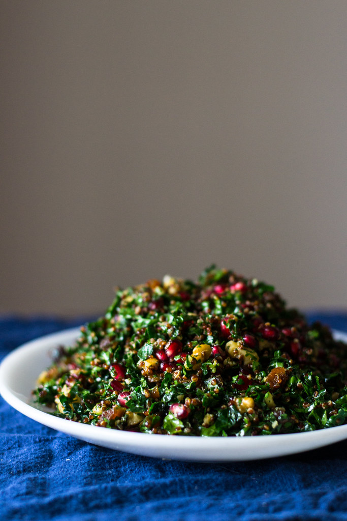 Kale Tabbouleh with Pomegranate and Quinoa