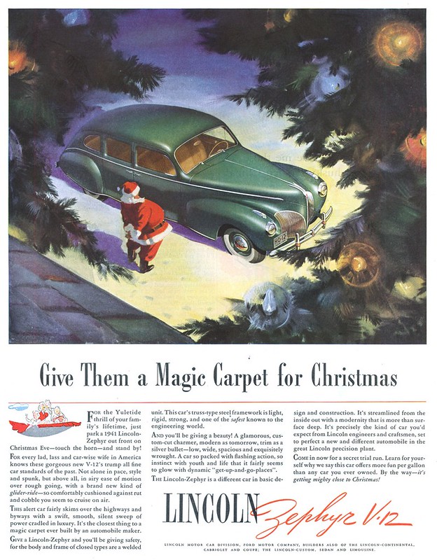 1941 Lincoln-Zephyr V-12 - published in The Saturday Evening Post - December 14, 1940