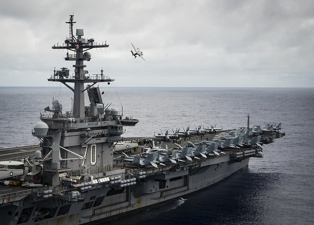 USS Carl Vinson conducts flight operations.