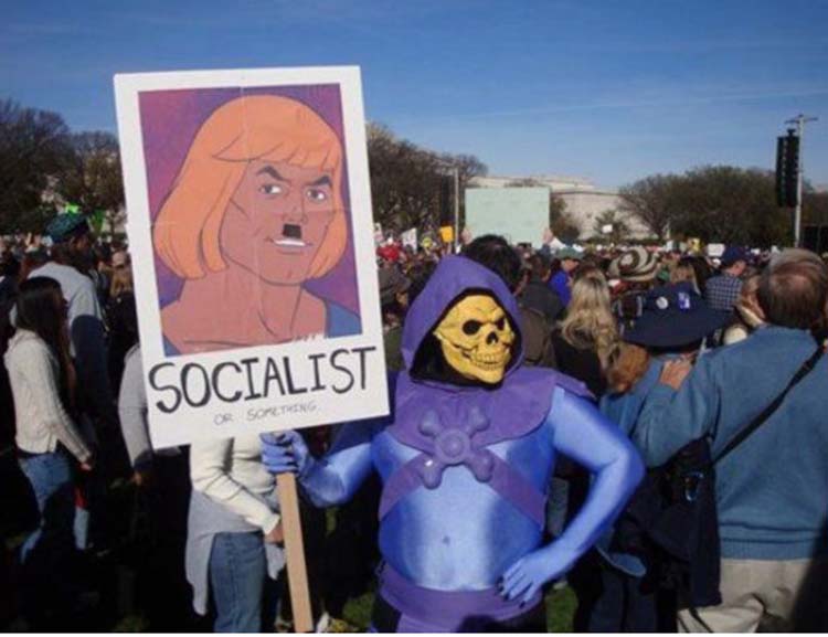 Witty & funny protest signs #19: He-Man Was Socialist