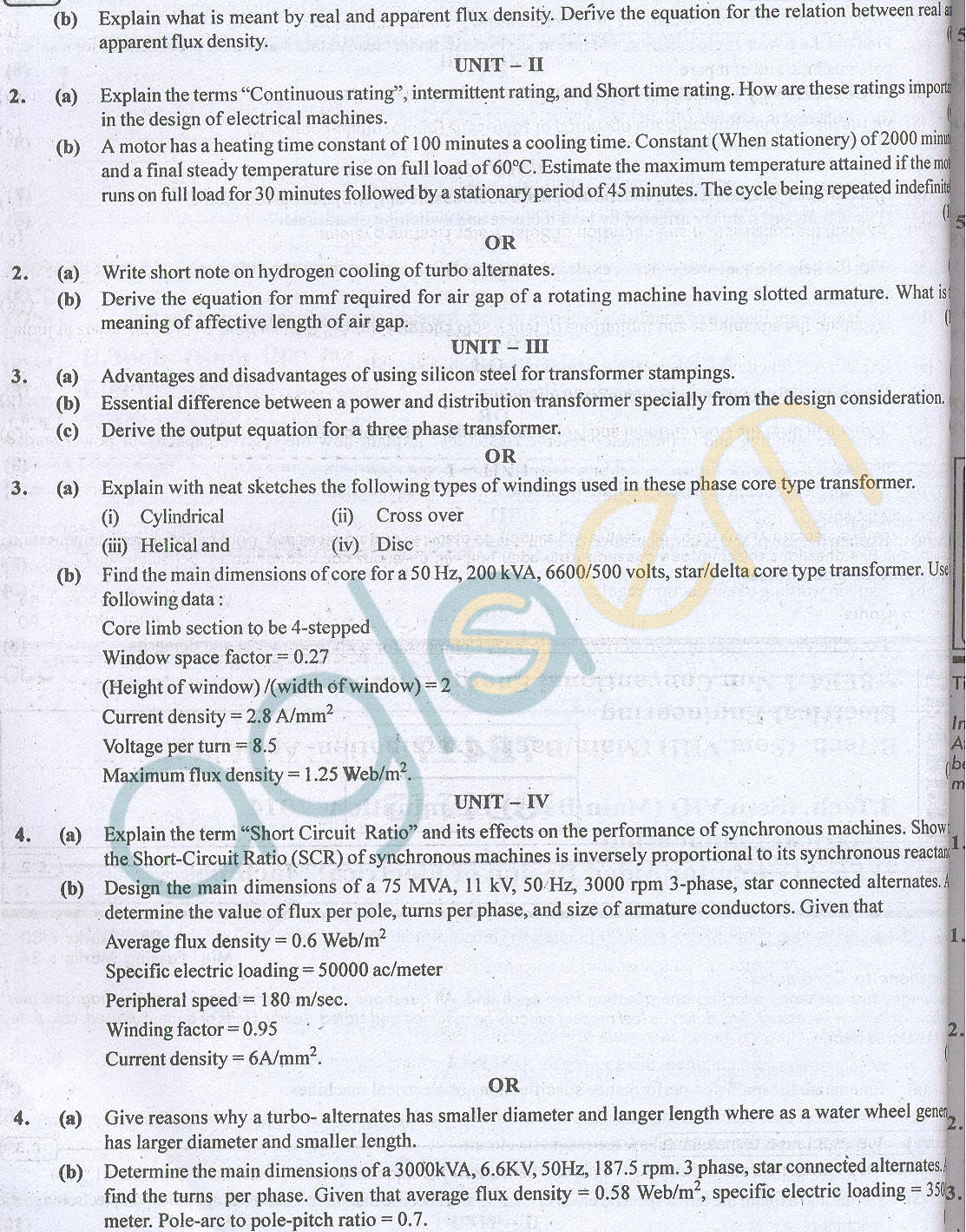 RTU: Question Papers 2014  7 Semester - EE - 7E4177