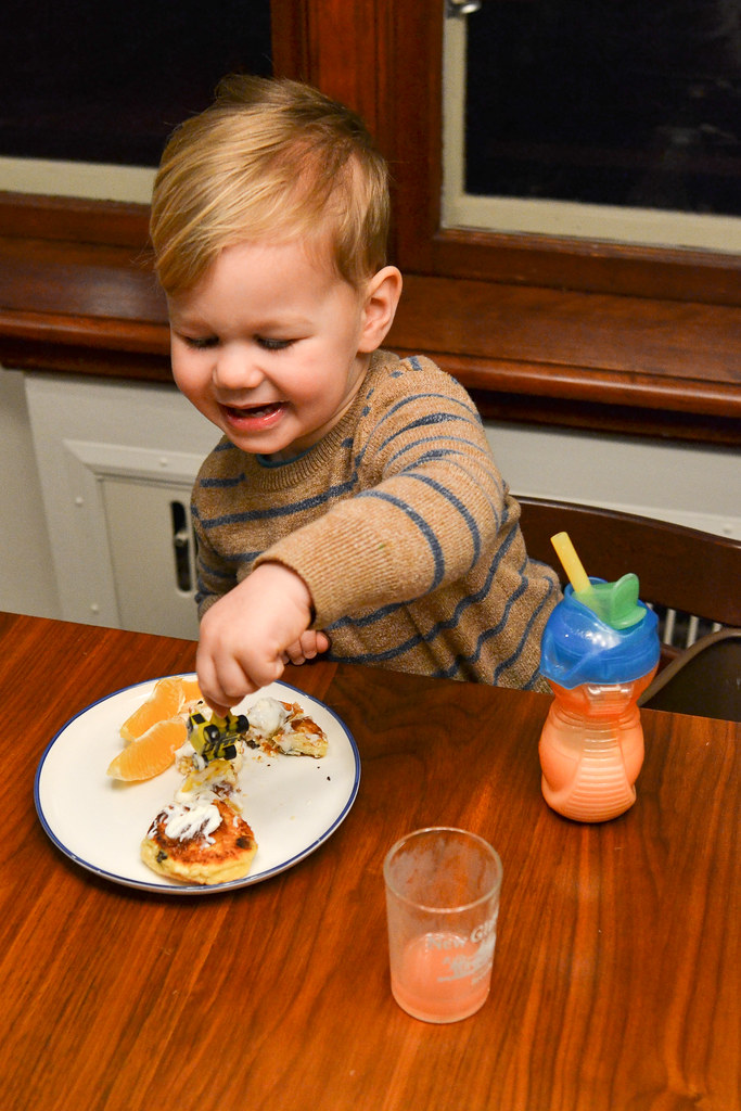 What Theo's Eating, Syrniki {Russian Farmer's Cheese Pancakes}, Plus OMG He's Two Years Old | Things I Made Today