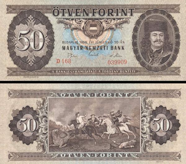 50 Forintov Maďarsko 1969, P170b